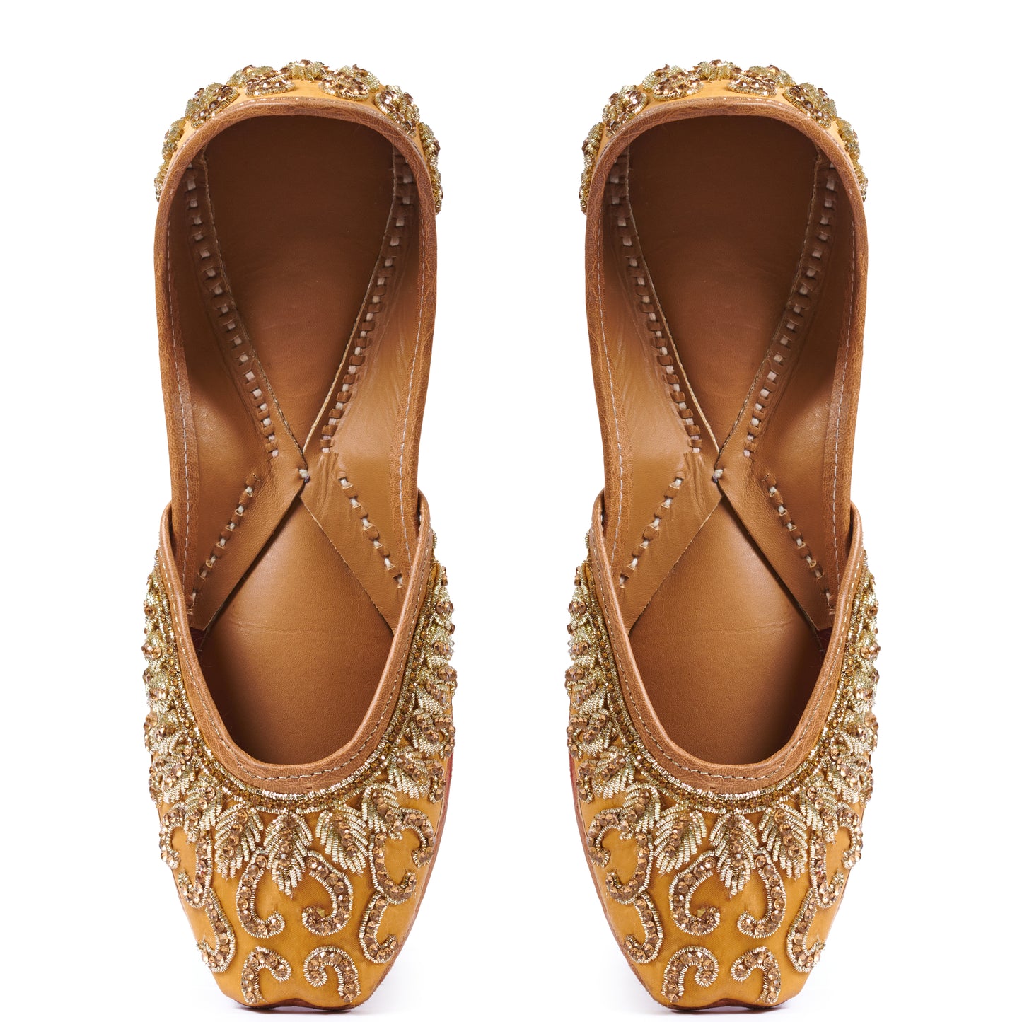 RAVIS Women’s Golden Embroidered Jutti
