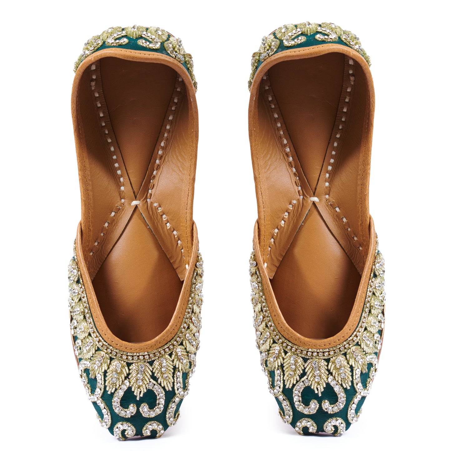 RAVIS Women’s Golden Embroidered Jutti