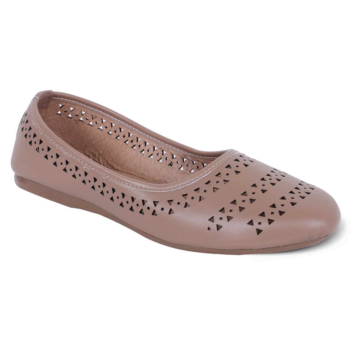 RAVIS DotAura Jutti Flats – Elegant Perforated Design for Daily Comfort