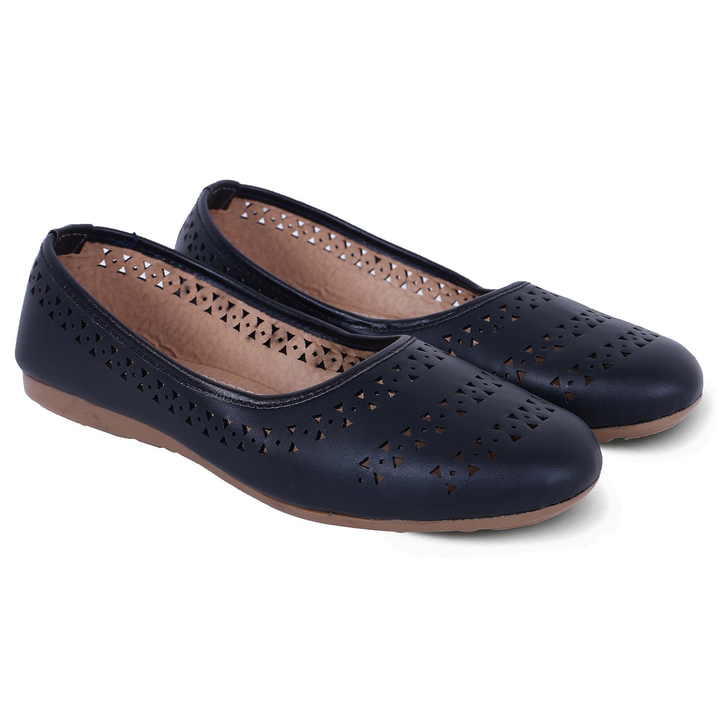 RAVIS DotAura Jutti Flats – Elegant Perforated Design for Daily Comfort