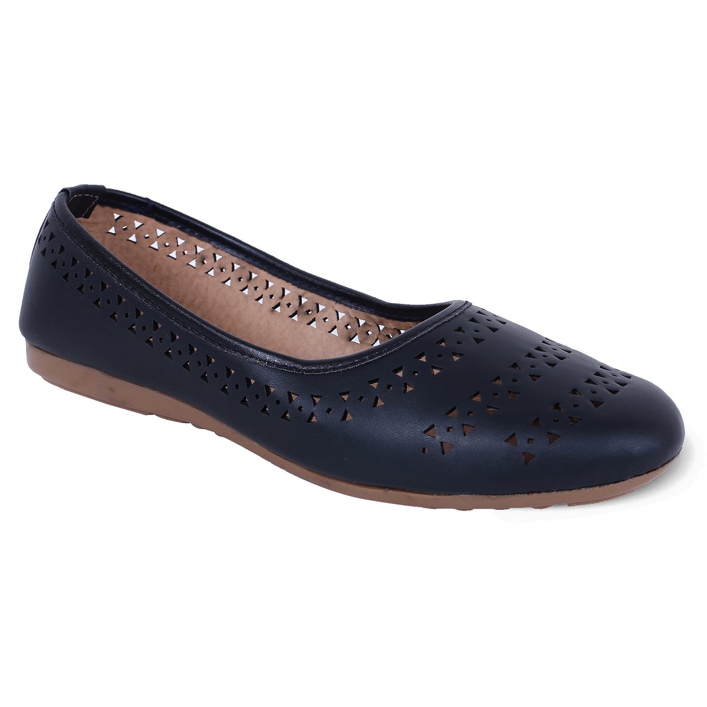 RAVIS DotAura Jutti Flats – Elegant Perforated Design for Daily Comfort