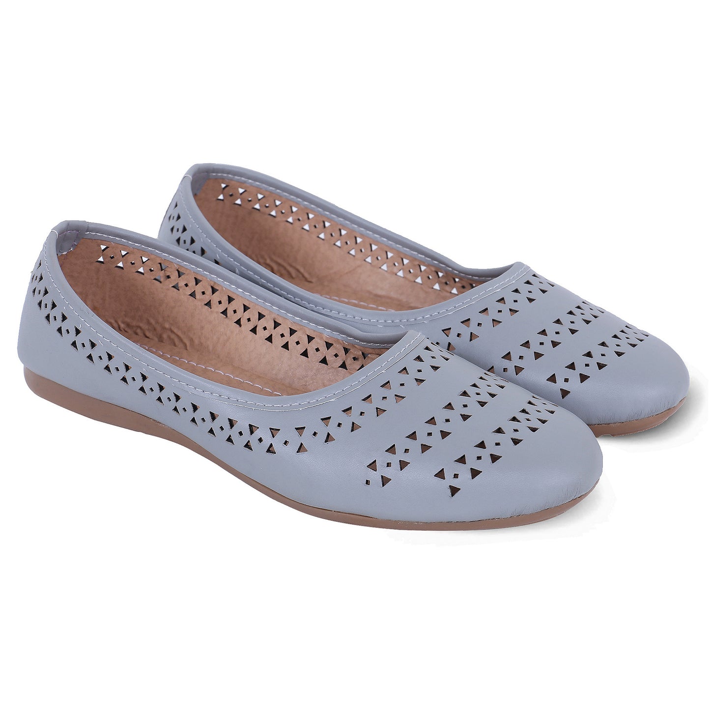 RAVIS DotAura Jutti Flats – Elegant Perforated Design for Daily Comfort