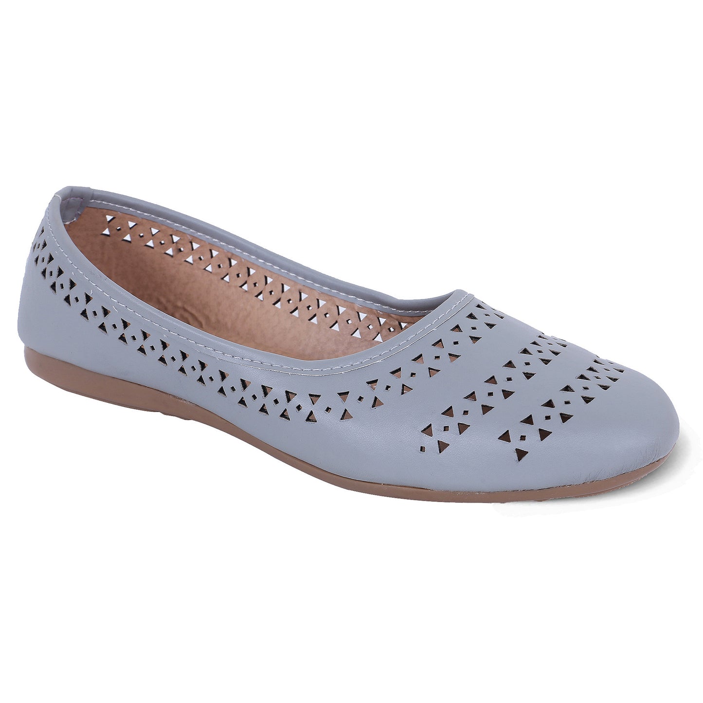 RAVIS DotAura Jutti Flats – Elegant Perforated Design for Daily Comfort