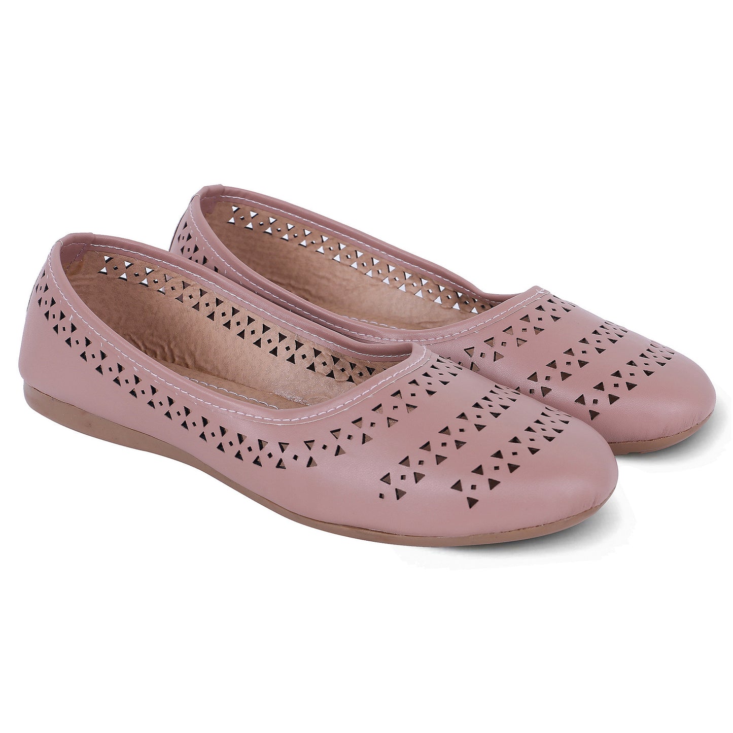 RAVIS DotAura Jutti Flats – Elegant Perforated Design for Daily Comfort
