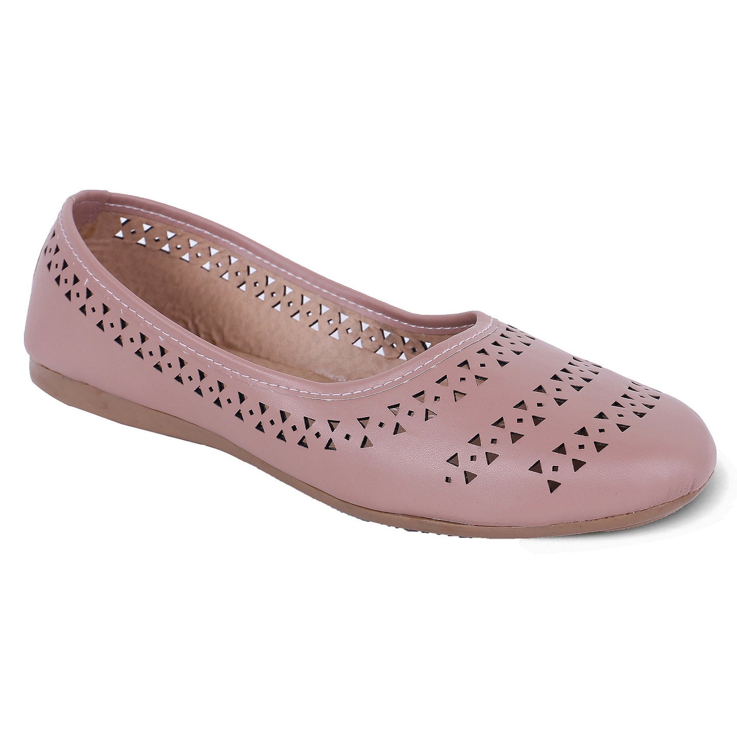 RAVIS DotAura Jutti Flats – Elegant Perforated Design for Daily Comfort