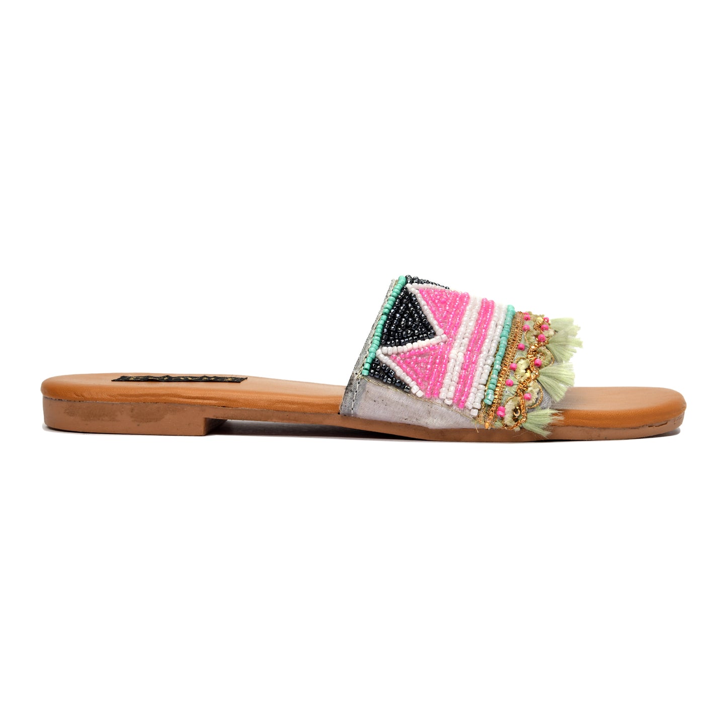 RAVIS Boho Fringe Slides for Women – Trendy Tassel Flats for Casual Outings