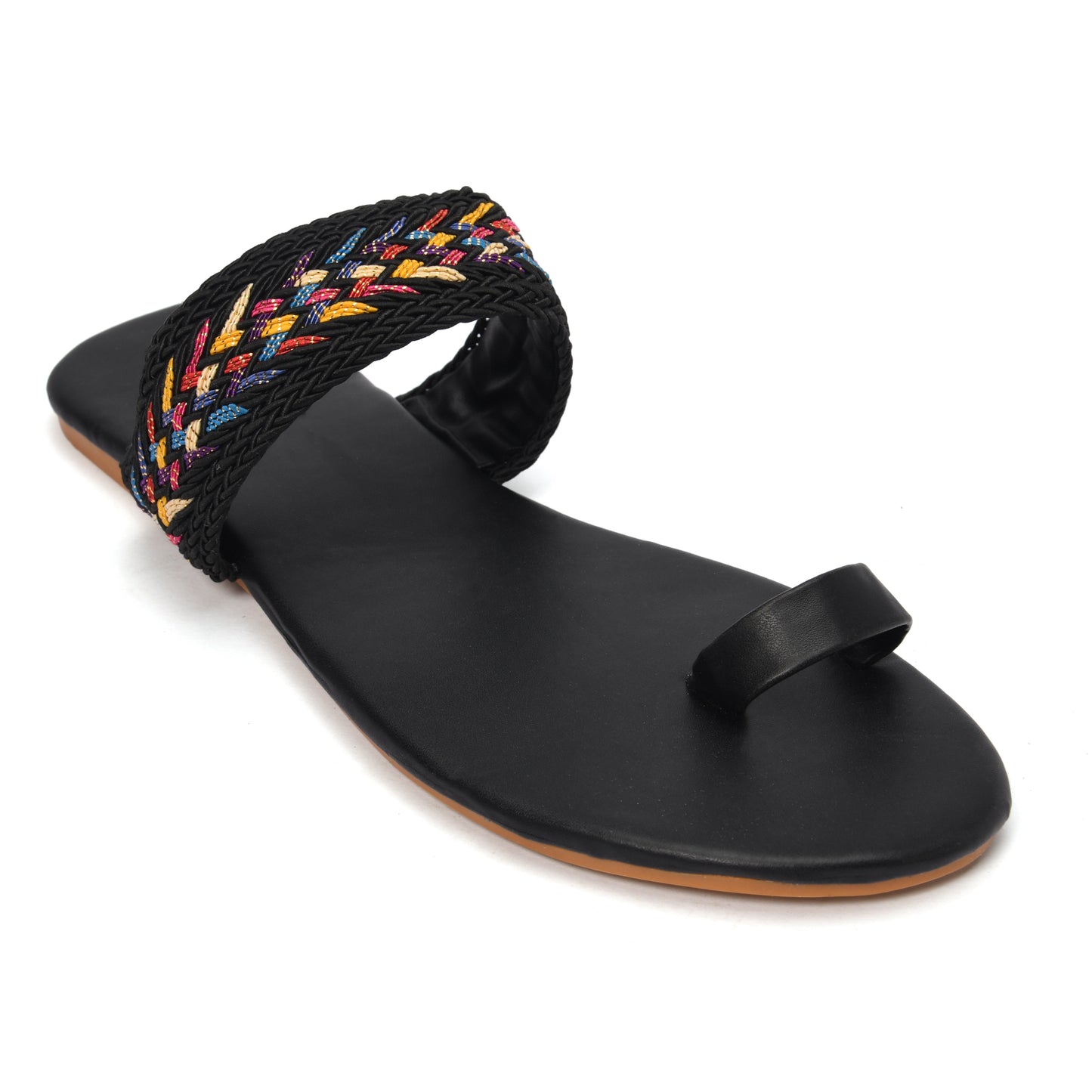 Ravis Ethnic Flat Slippers for Women – Braided Strap & Toe Loop | Daily & Festive Wear