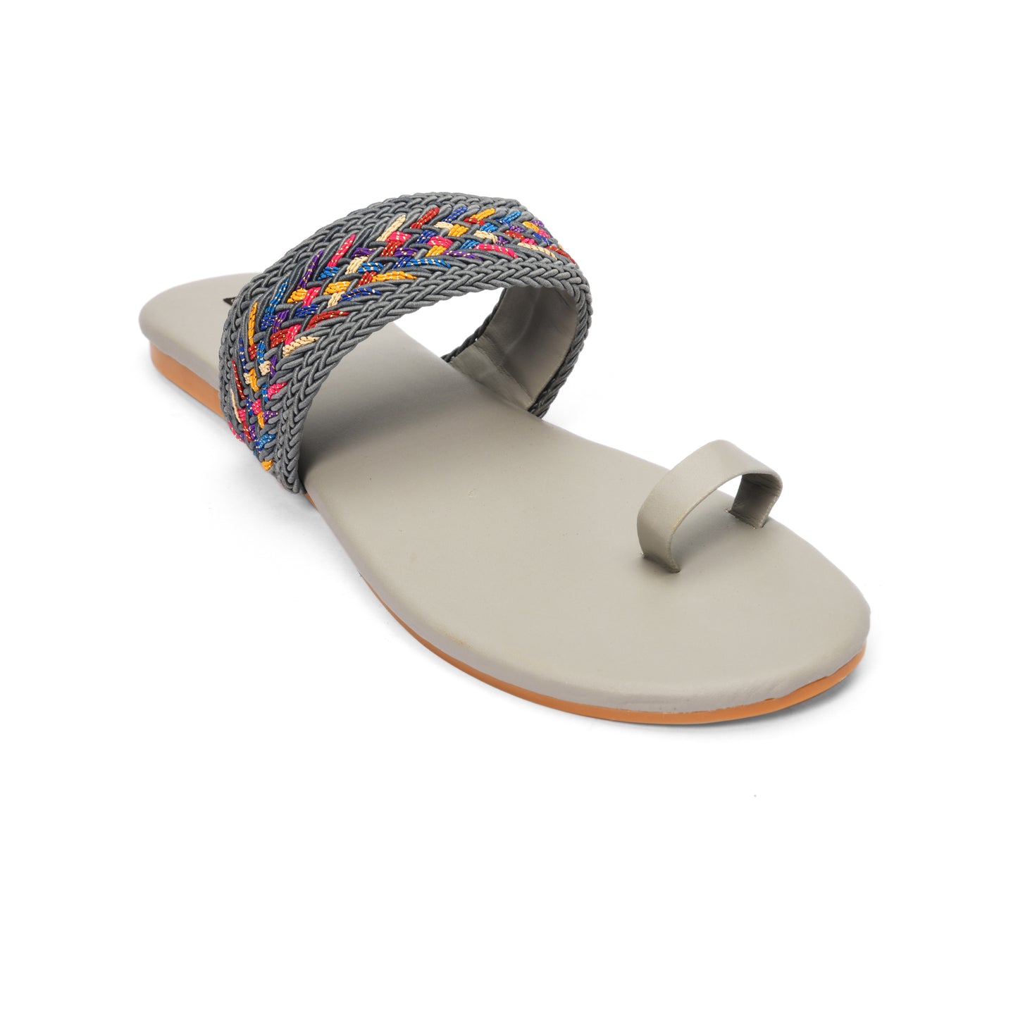 Ravis Ethnic Flat Slippers for Women – Braided Strap & Toe Loop | Daily & Festive Wear