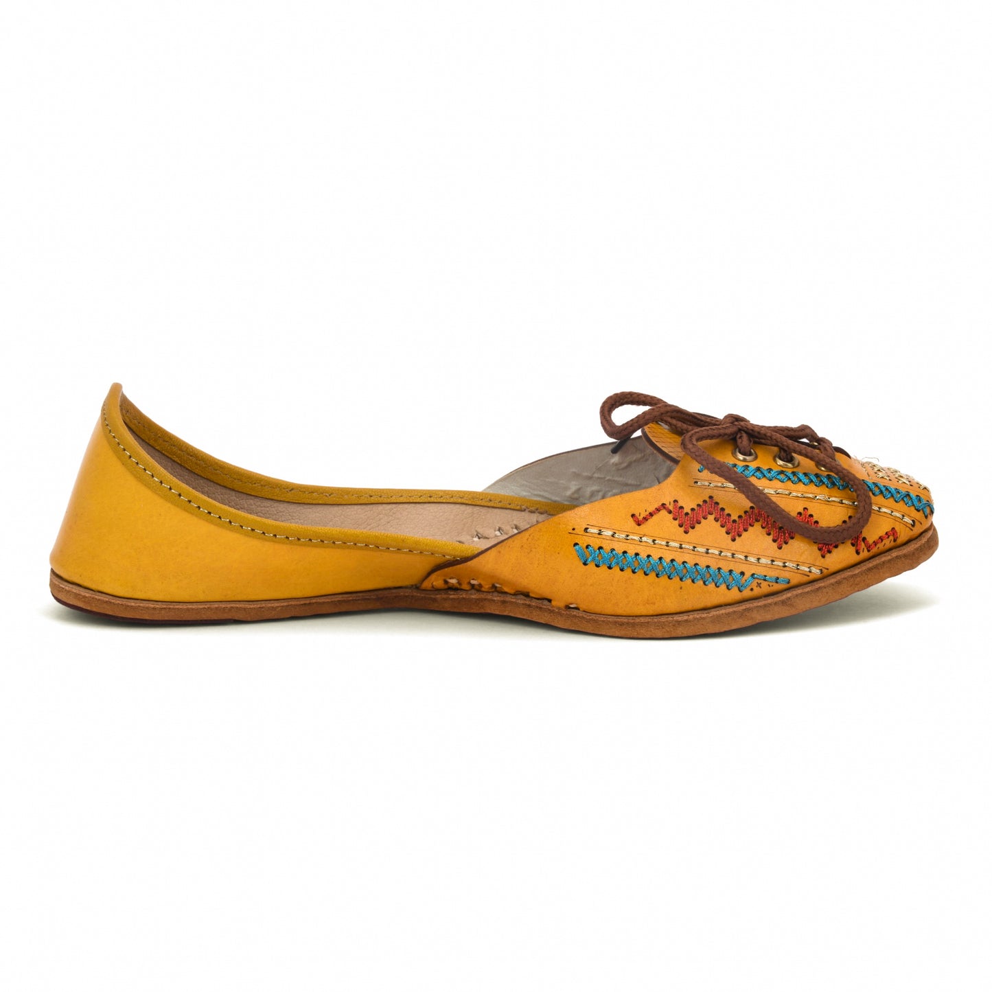 RAVIS Women’s Lace-Up Embroidered Jutti