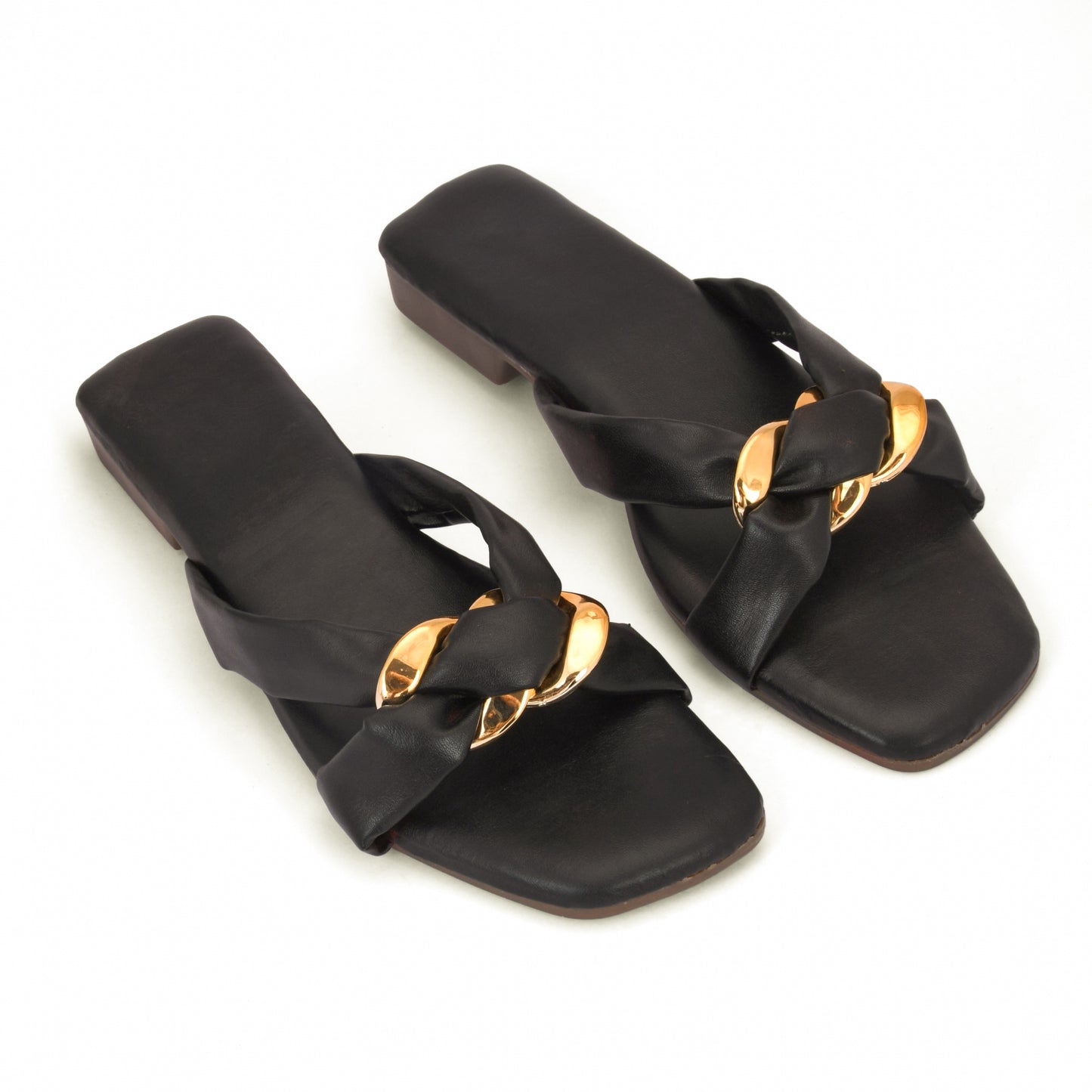 RAVIS Luxe Chain Strap Slippers for Women