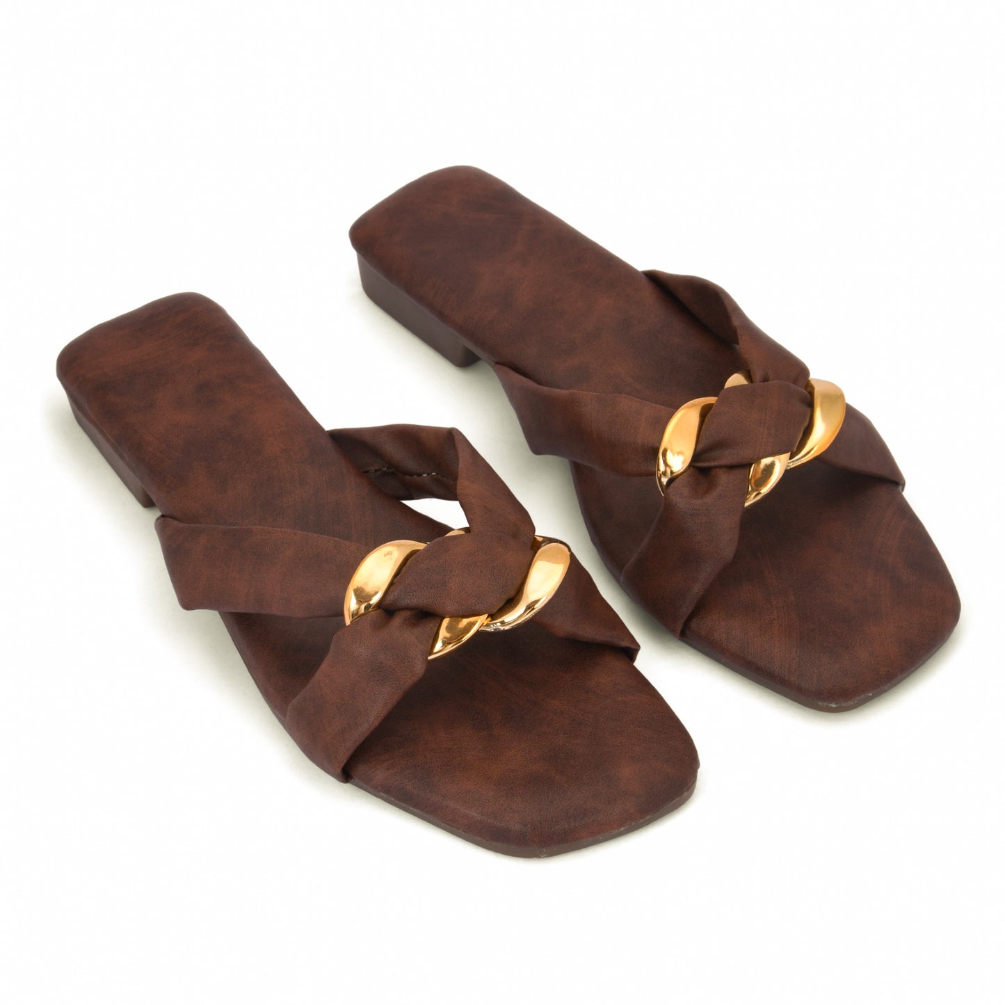 RAVIS Luxe Chain Strap Slippers for Women