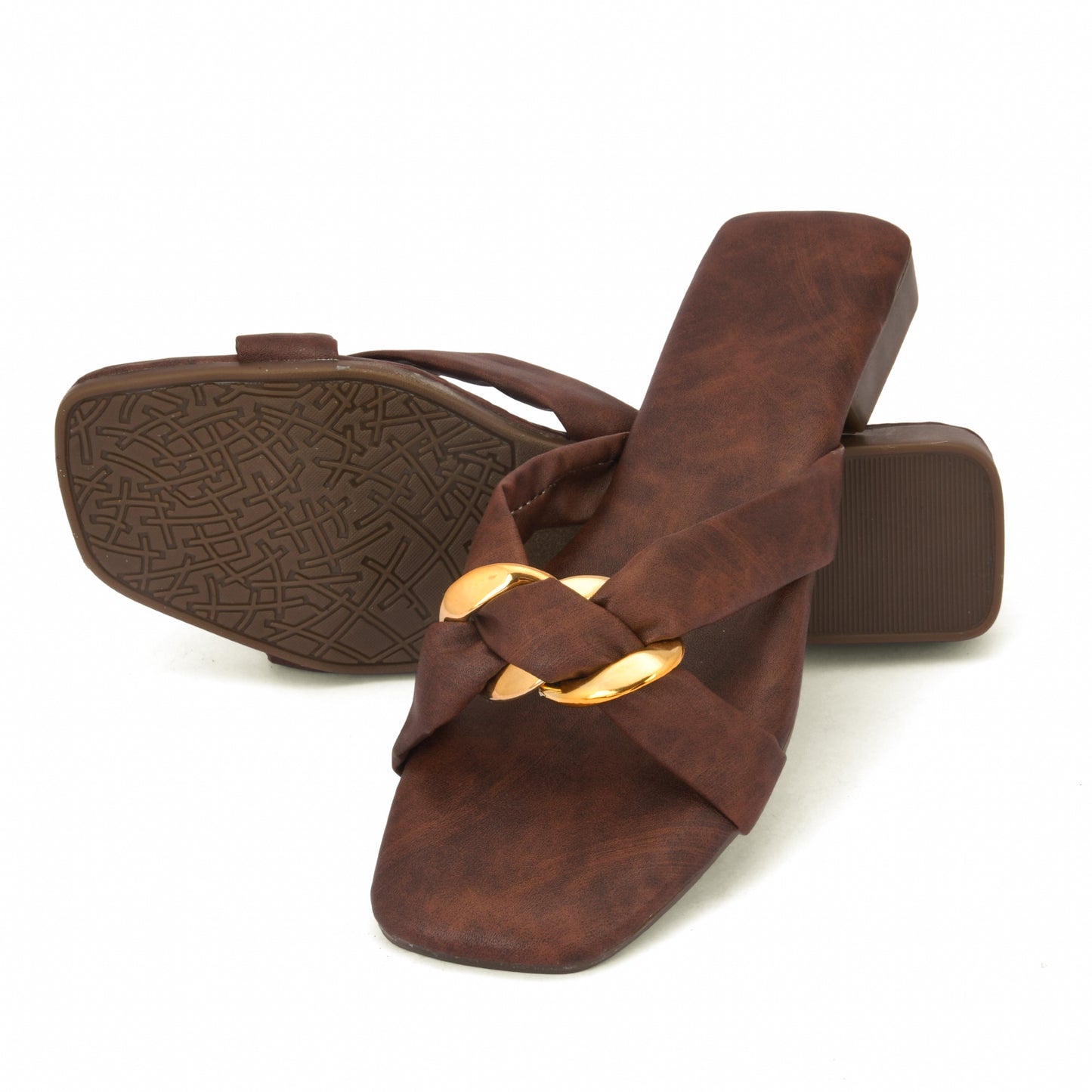 RAVIS Luxe Chain Strap Slippers for Women