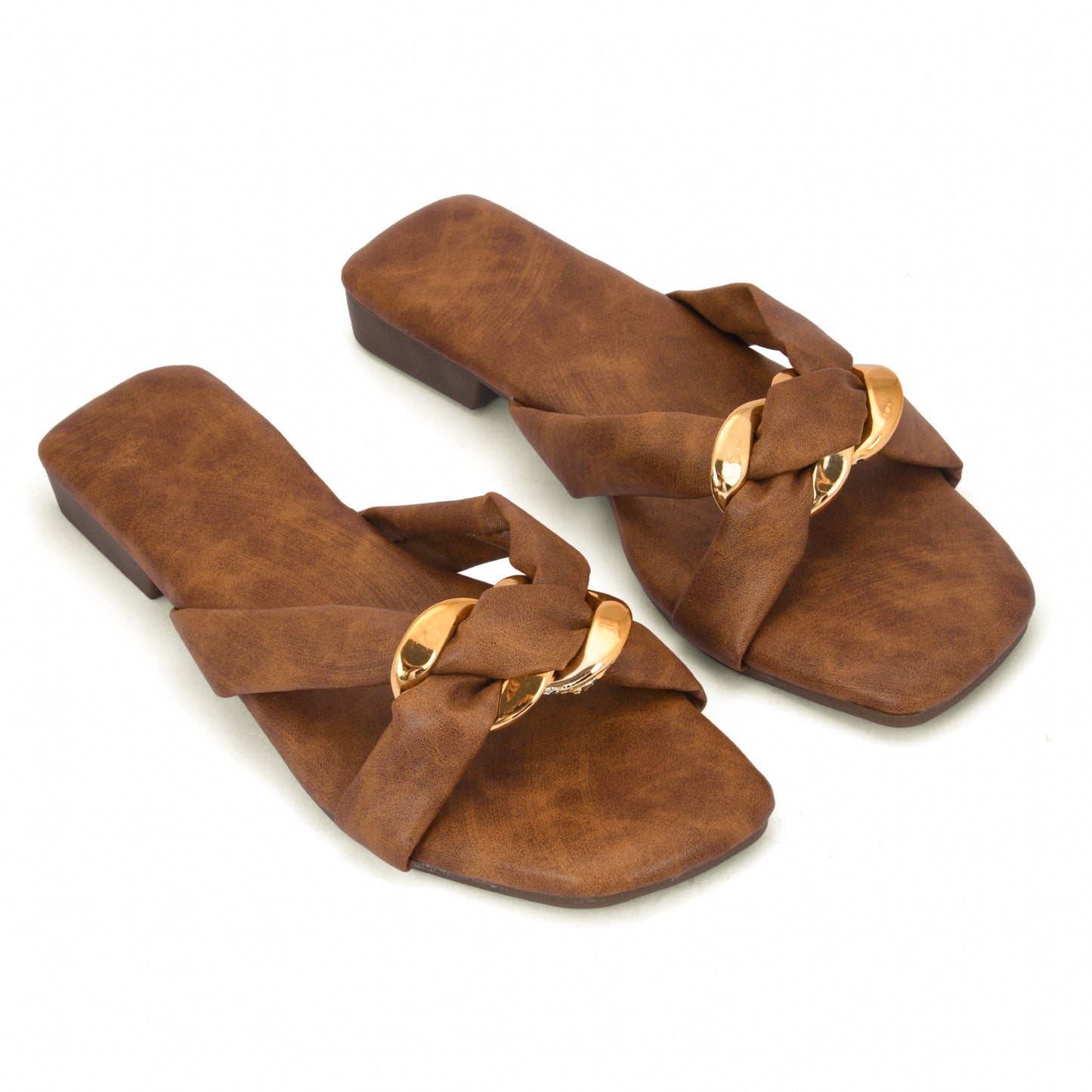 RAVIS Luxe Chain Strap Slippers for Women