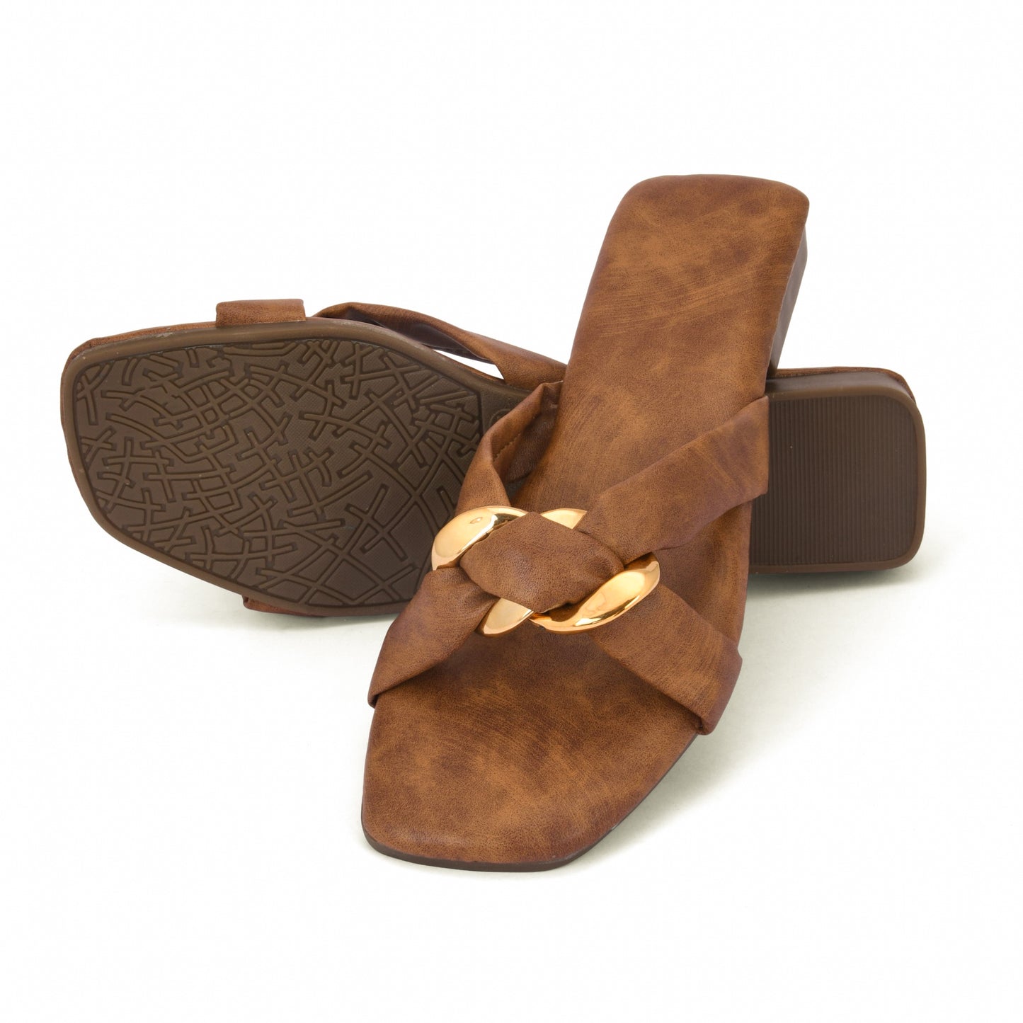 RAVIS Luxe Chain Strap Slippers for Women