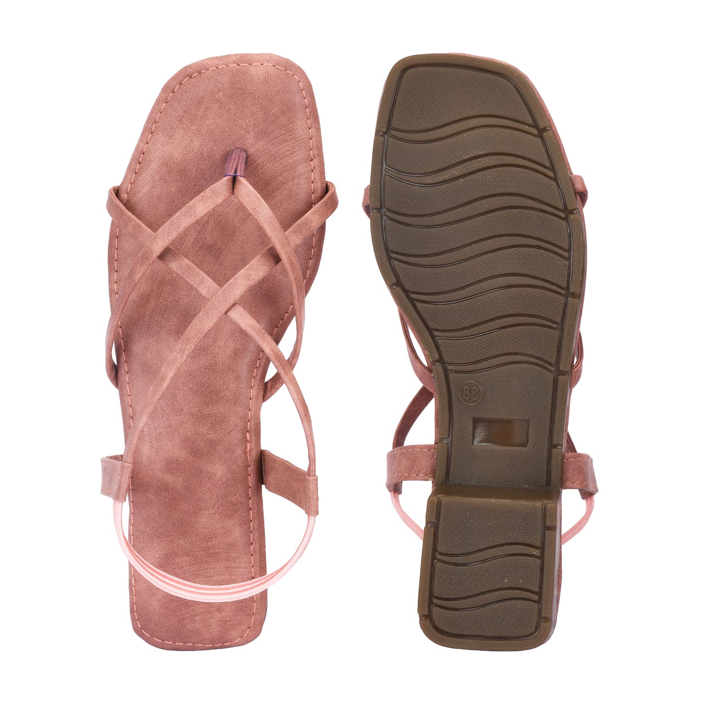 Ravis Triple Elastic Strap Criss-Cross Flats – Stylish Comfort for Everyday