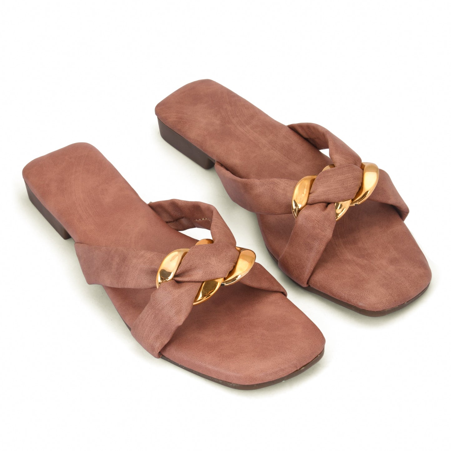 RAVIS Luxe Chain Strap Slippers for Women