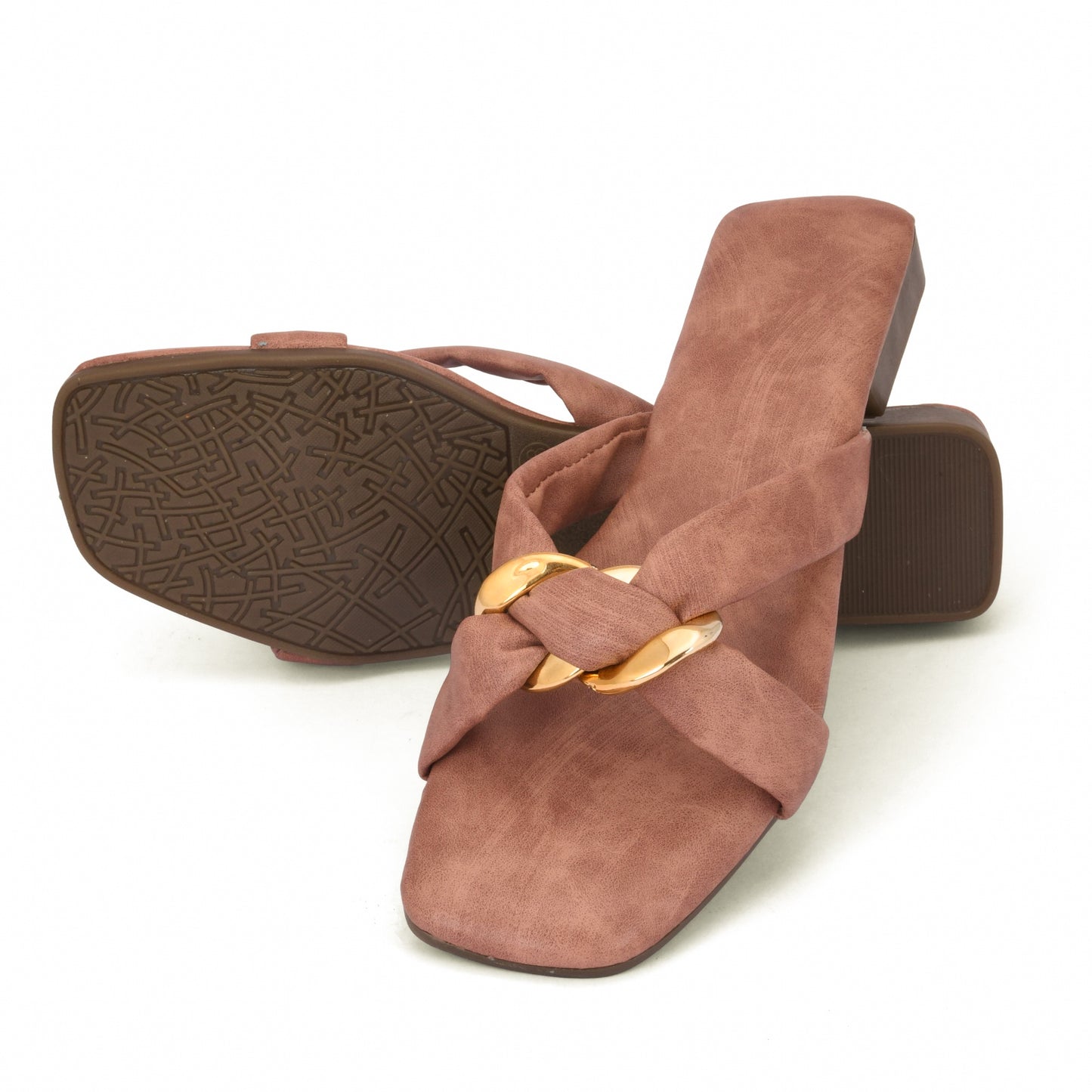 RAVIS Luxe Chain Strap Slippers for Women
