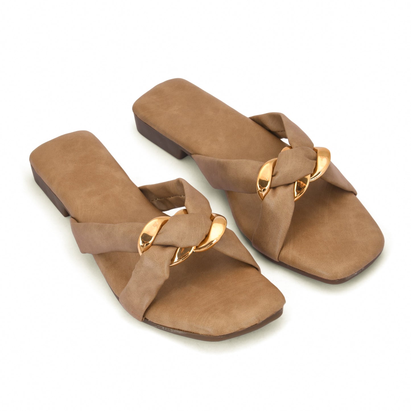 RAVIS Luxe Chain Strap Slippers for Women