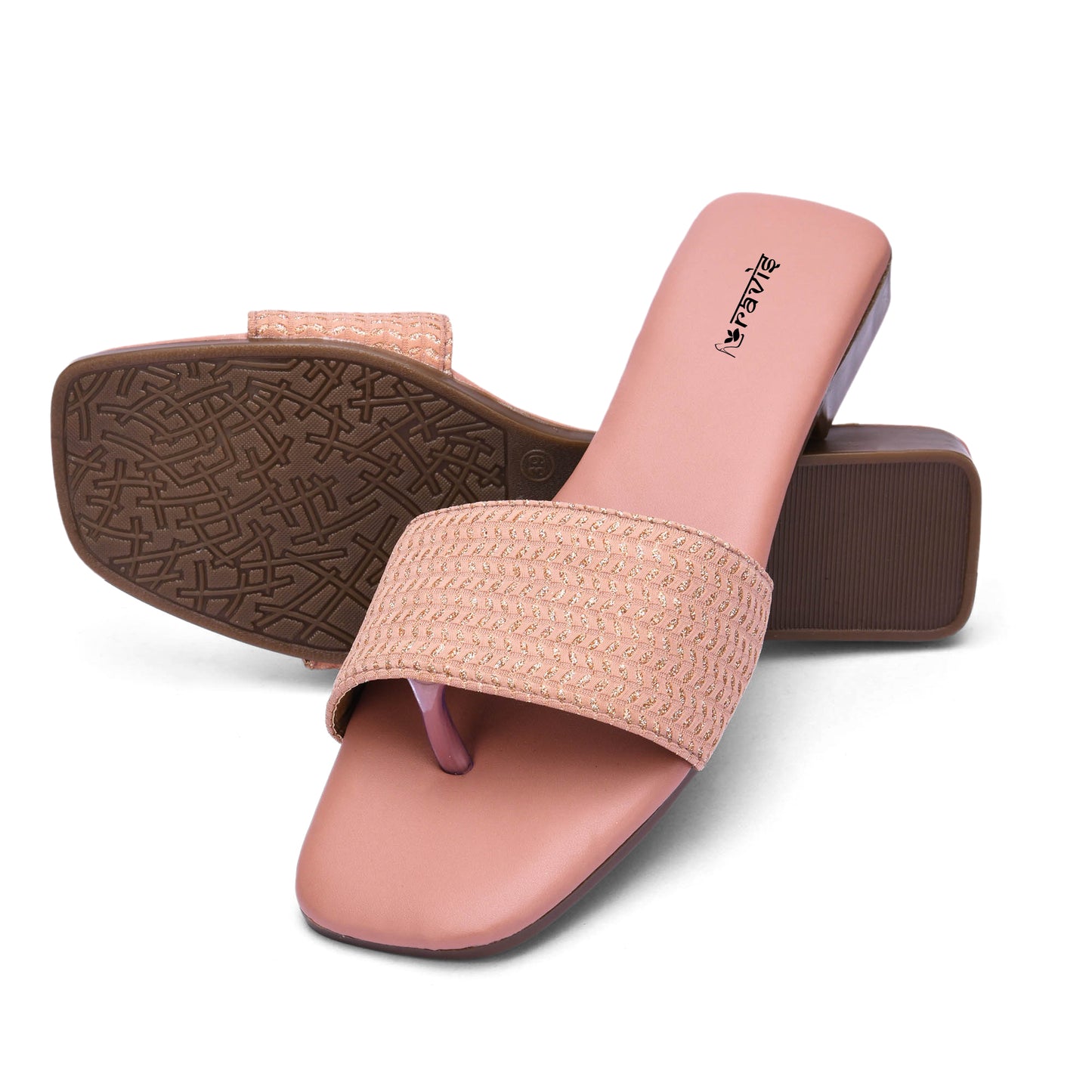 RAVIS Woven Charm Toe-Ring Flats