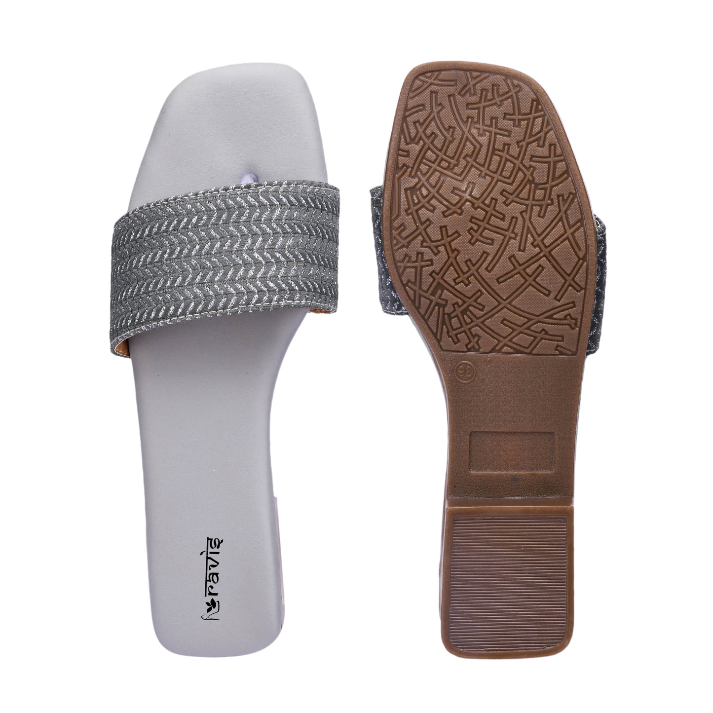 RAVIS Woven Charm Toe-Ring Flats