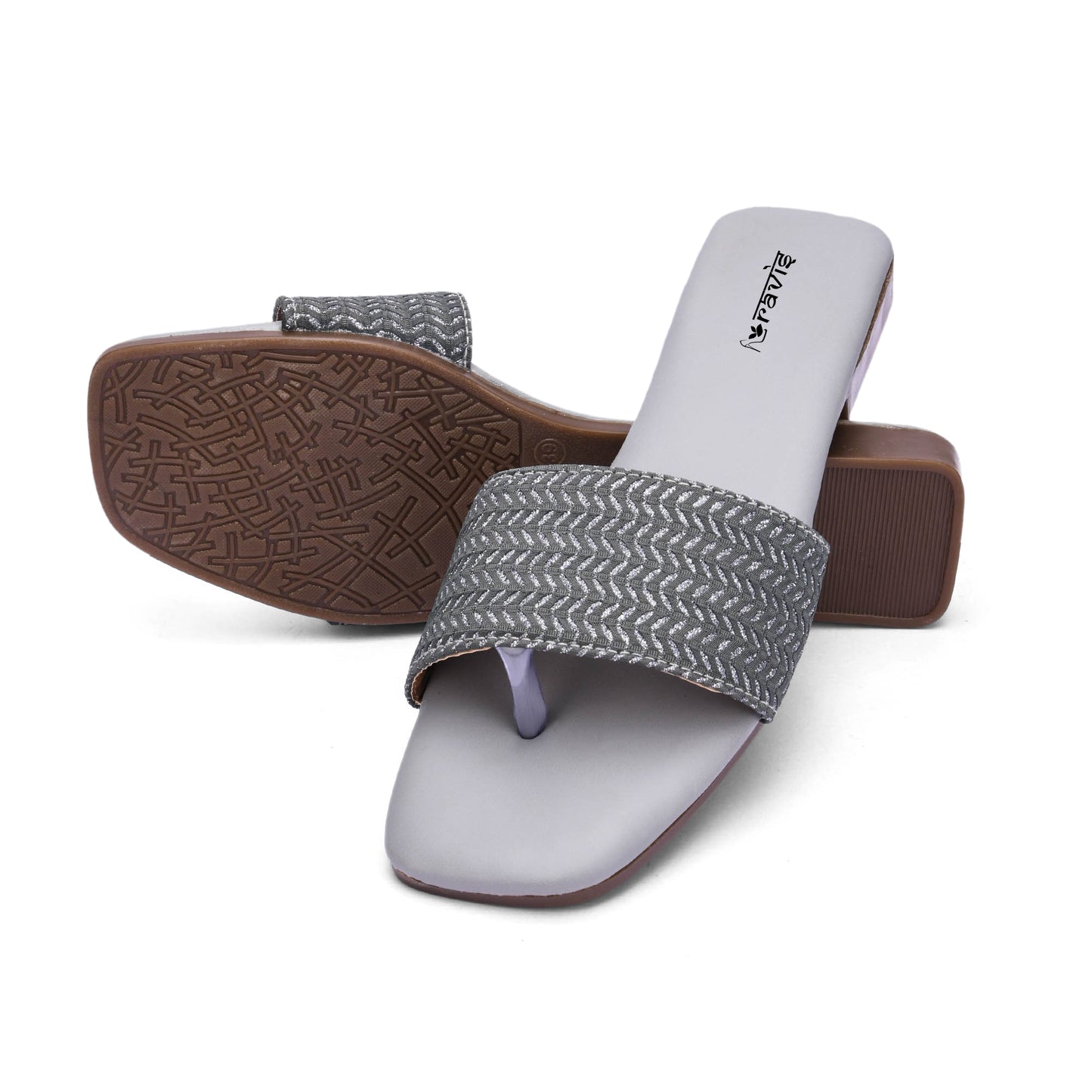 RAVIS Woven Charm Toe-Ring Flats