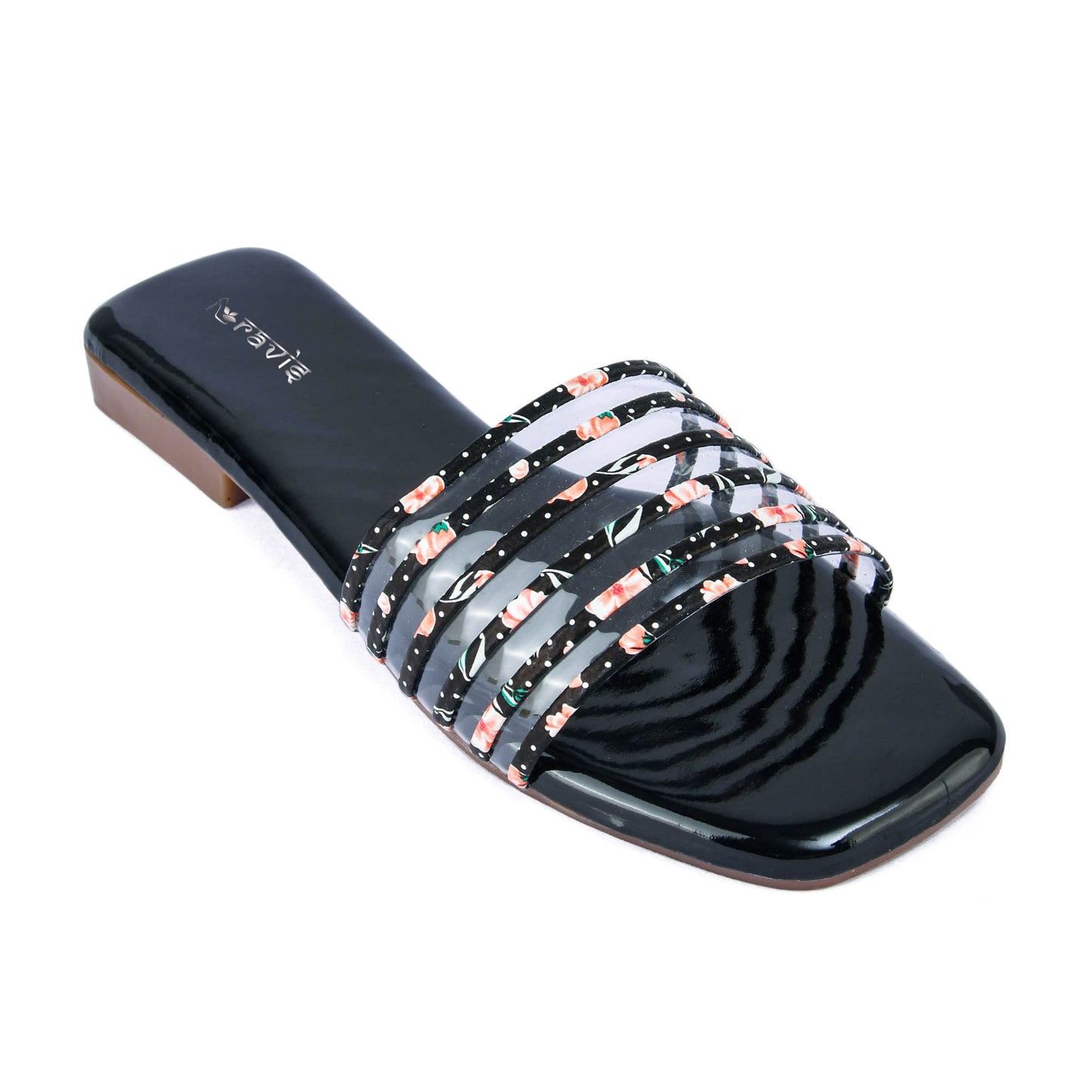 RAVIS Multi-Strap Printed Flat Slippers for Women- Dailywear & Casual Outing