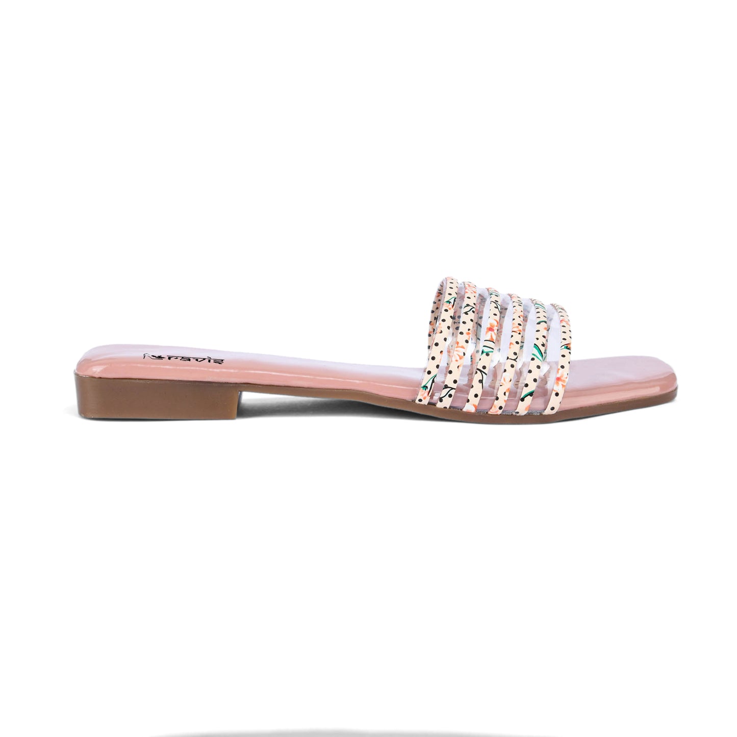 RAVIS Multi-Strap Printed Flat Slippers for Women- Dailywear & Casual Outing