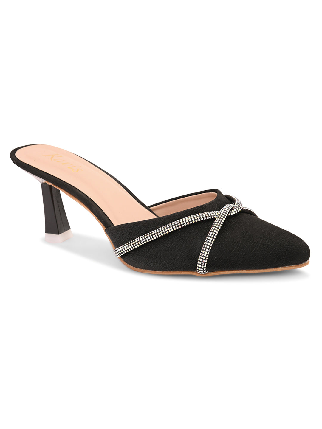 Ravis Ethnic Pointed Heels for Women – Traditional Party Wear Slip-Ons
