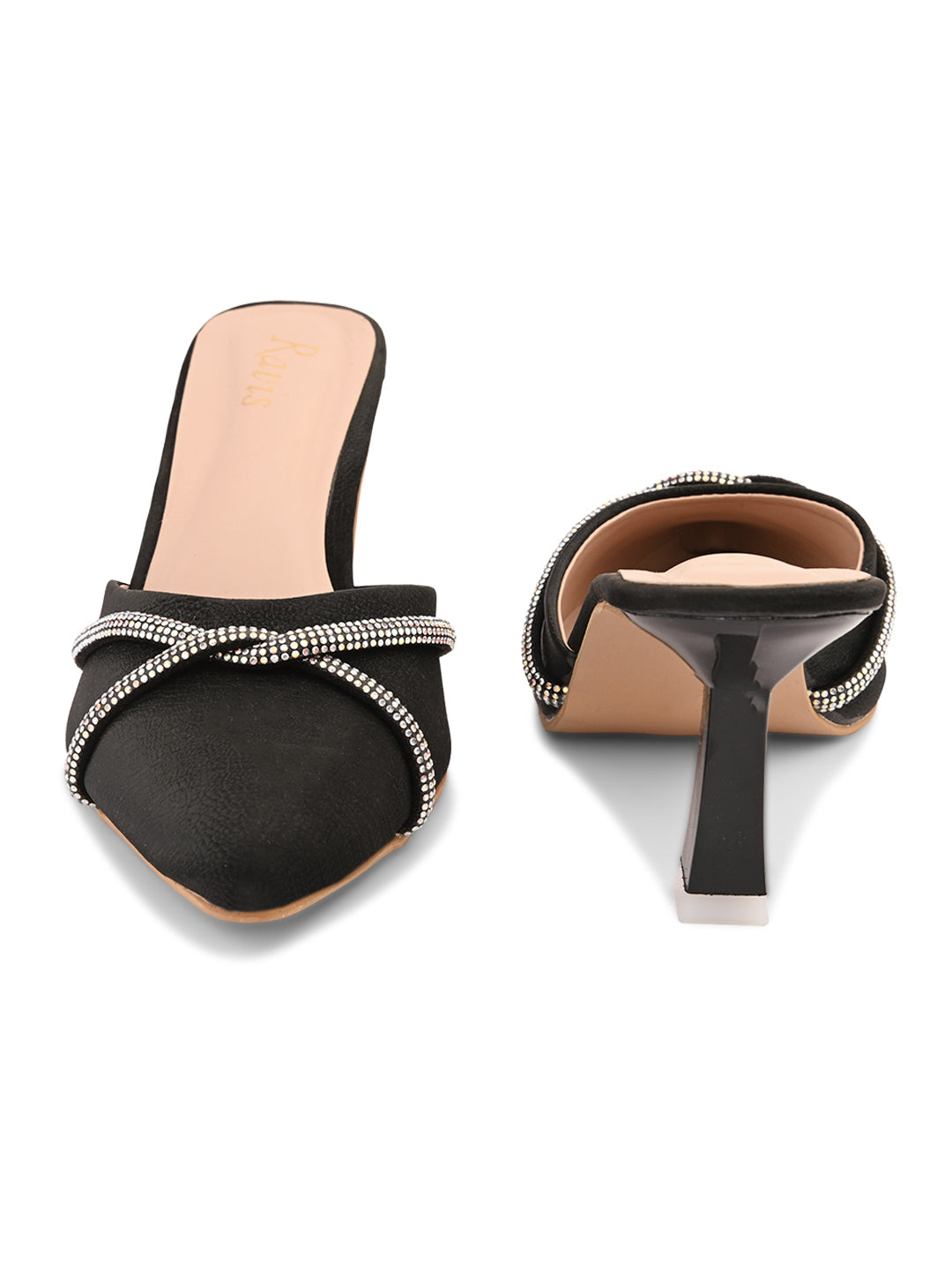 Ravis Ethnic Pointed Heels for Women – Traditional Party Wear Slip-Ons