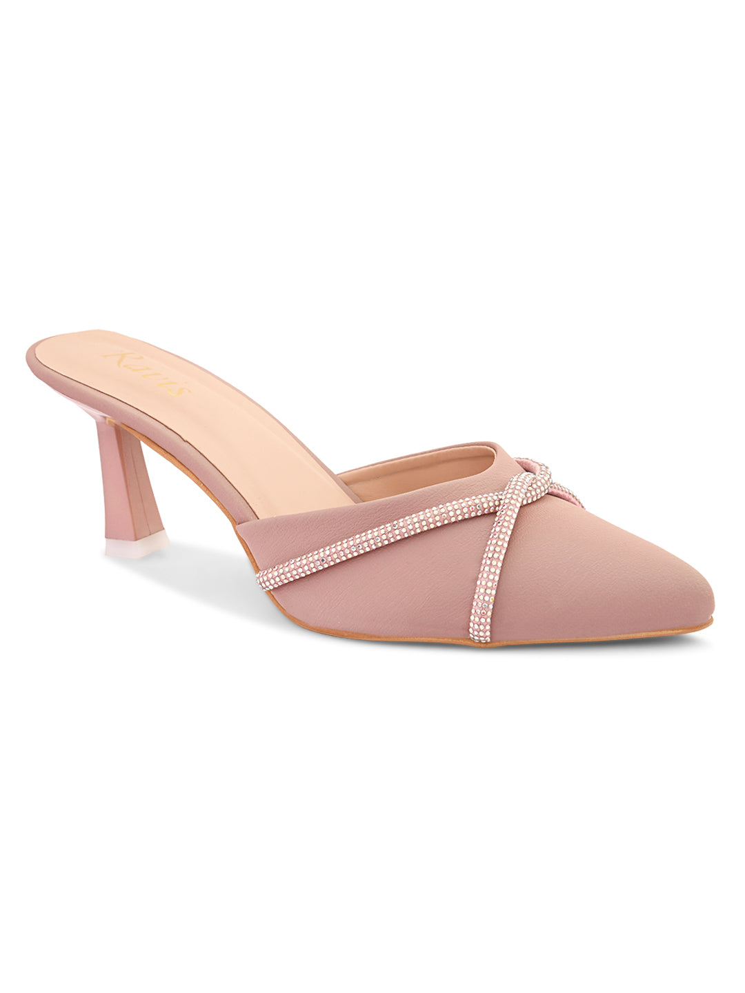 Ravis Ethnic Pointed Heels for Women – Traditional Party Wear Slip-Ons