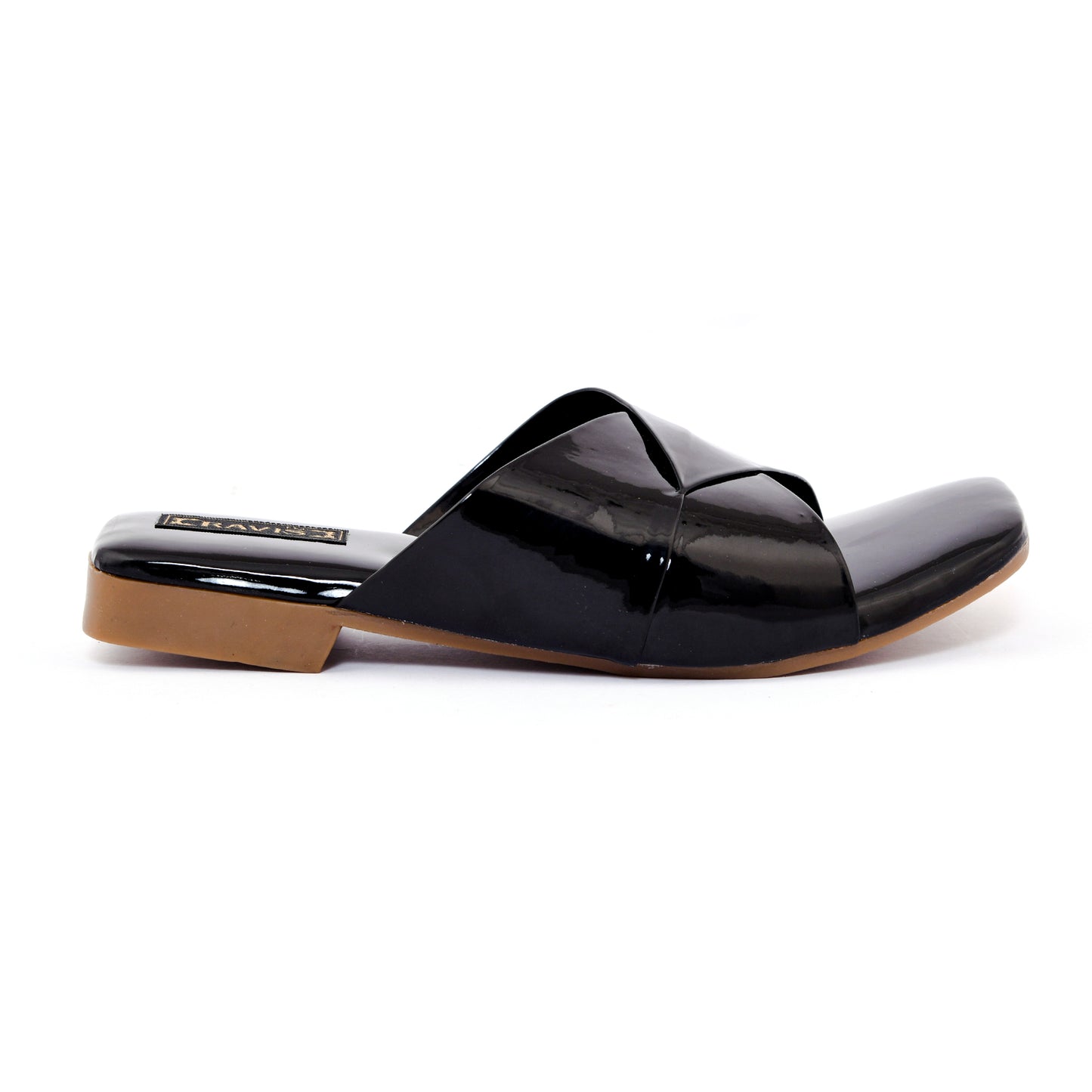 RAVIS Glossy Cross-Strap Flats
