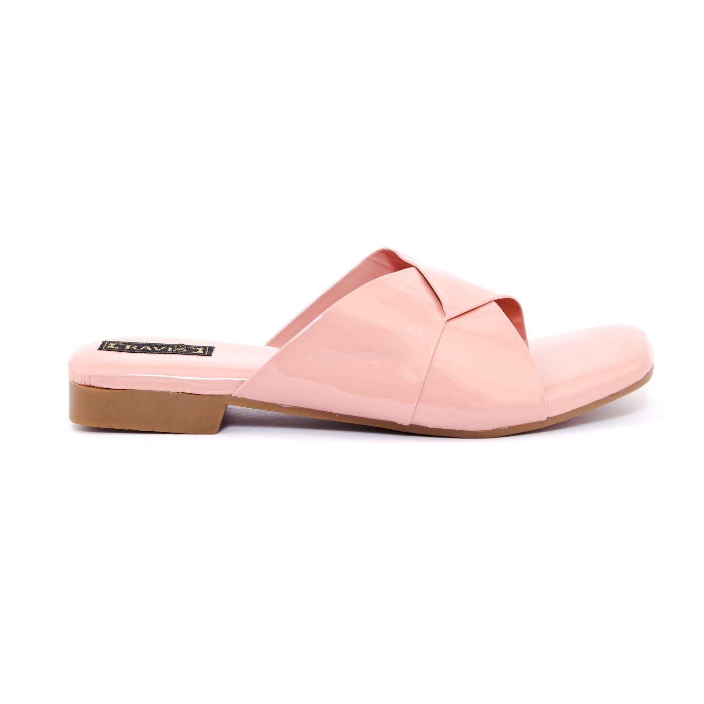 RAVIS Glossy Cross-Strap Flats