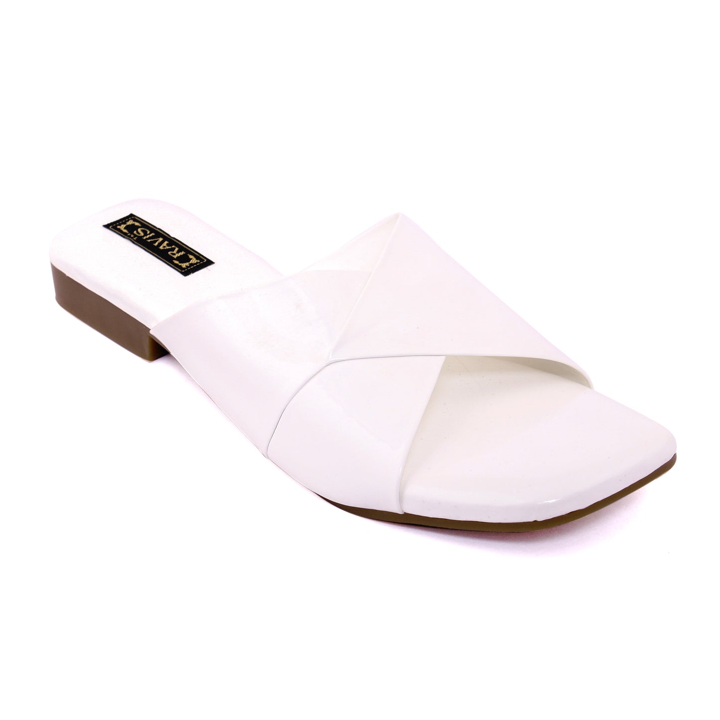 RAVIS Glossy Cross-Strap Flats