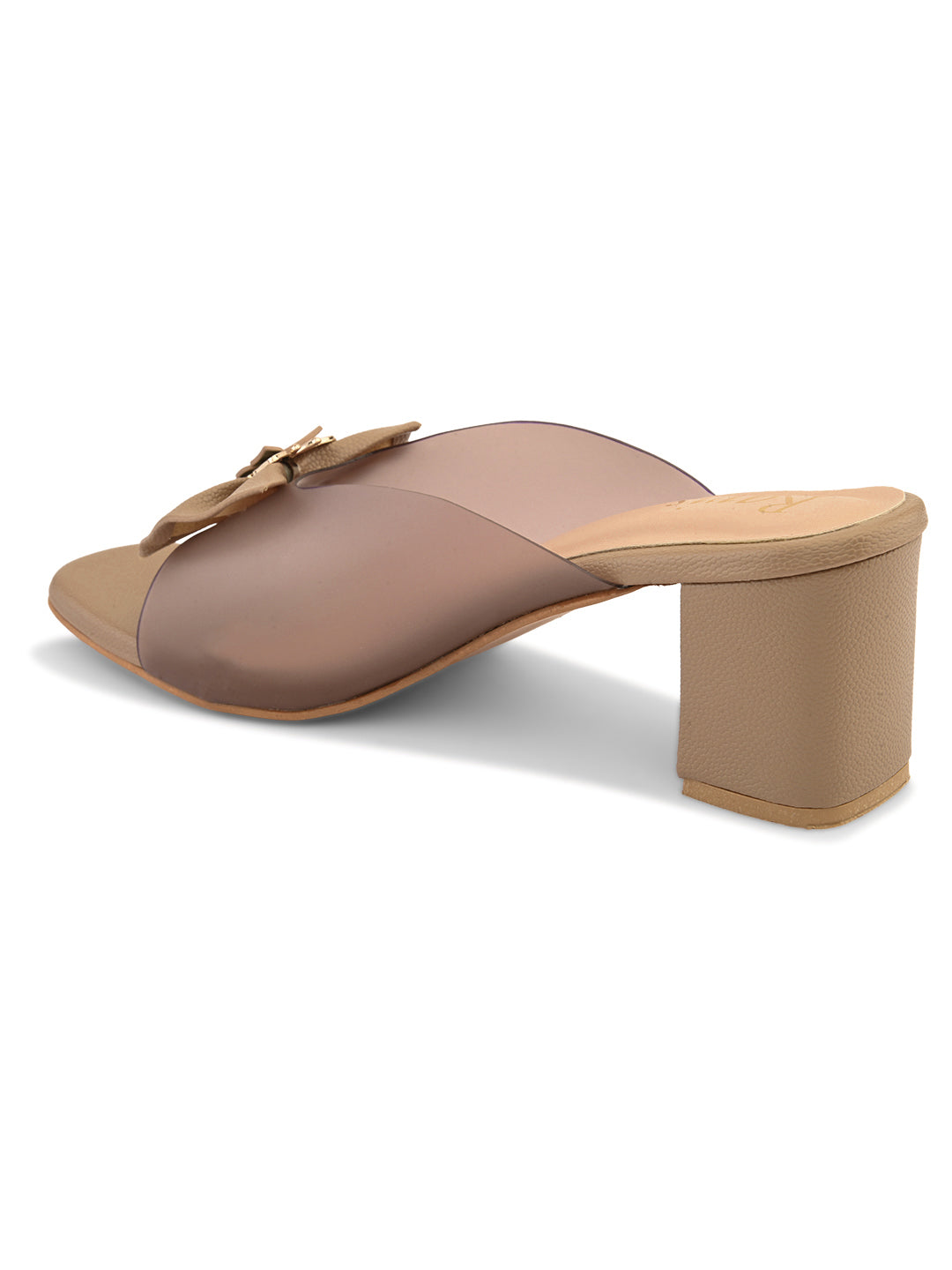 Ravis Transparent Bow Slip-On Heels ( Party & Office Wear)