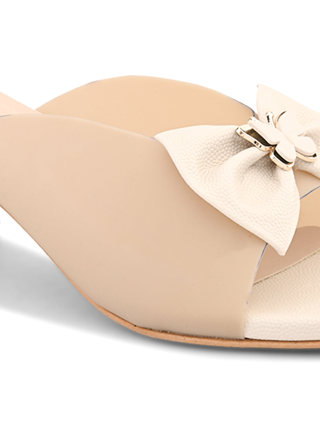 Ravis Transparent Bow Slip-On Heels ( Party & Office Wear)