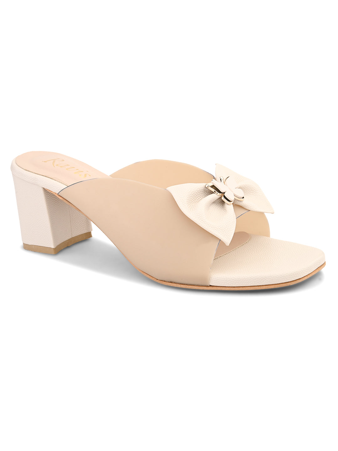 Ravis Transparent Bow Slip-On Heels ( Party & Office Wear)