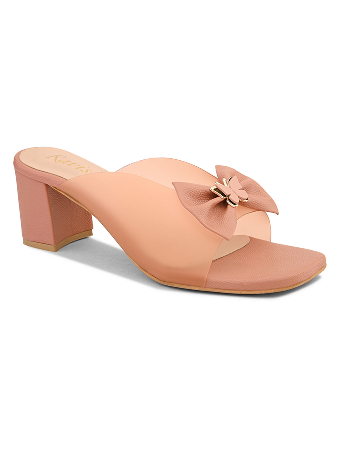 Ravis Transparent Bow Slip-On Heels ( Party & Office Wear)