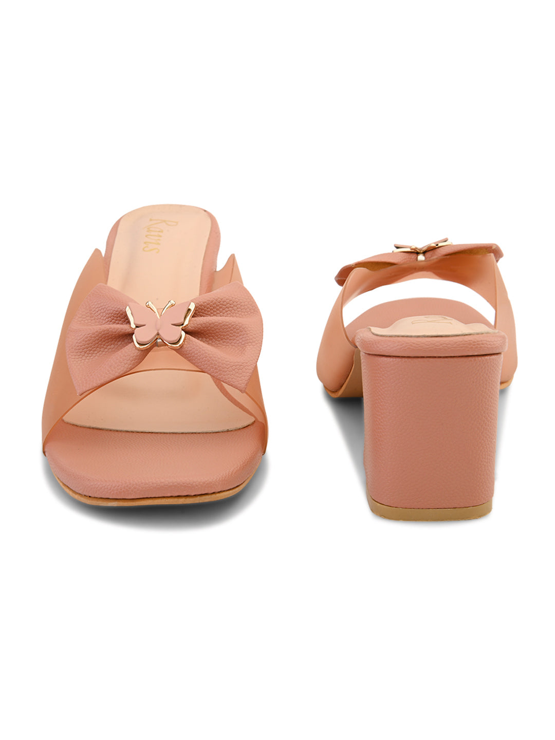 Ravis Transparent Bow Slip-On Heels ( Party & Office Wear)