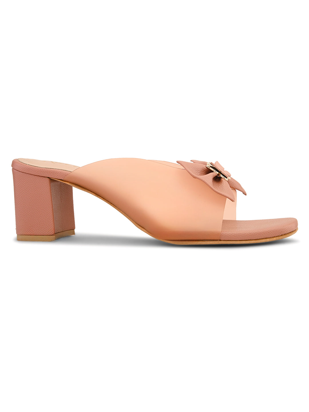 Ravis Transparent Bow Slip-On Heels ( Party & Office Wear)