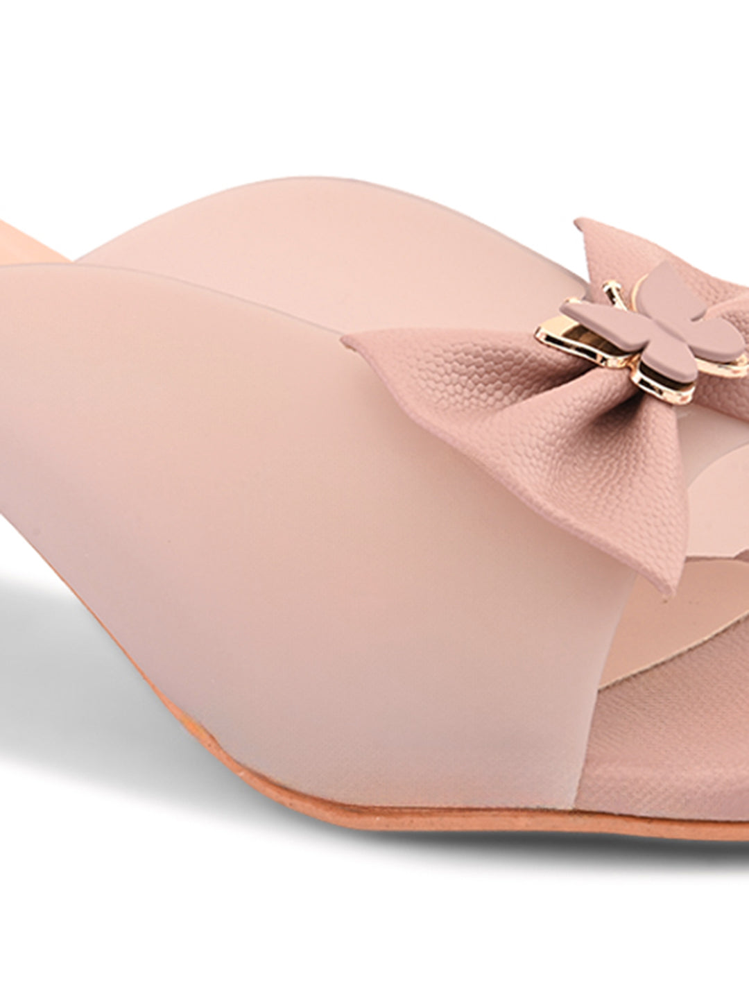 Ravis Transparent Bow Slip-On Heels ( Party & Office Wear)