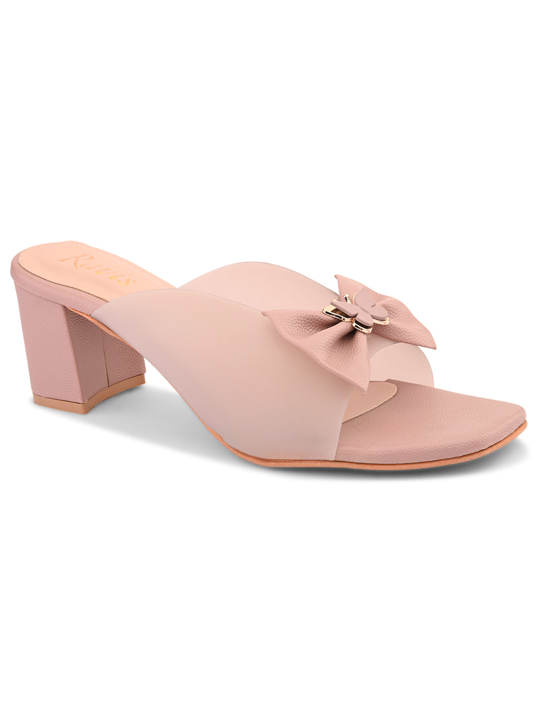 Ravis Transparent Bow Slip-On Heels ( Party & Office Wear)