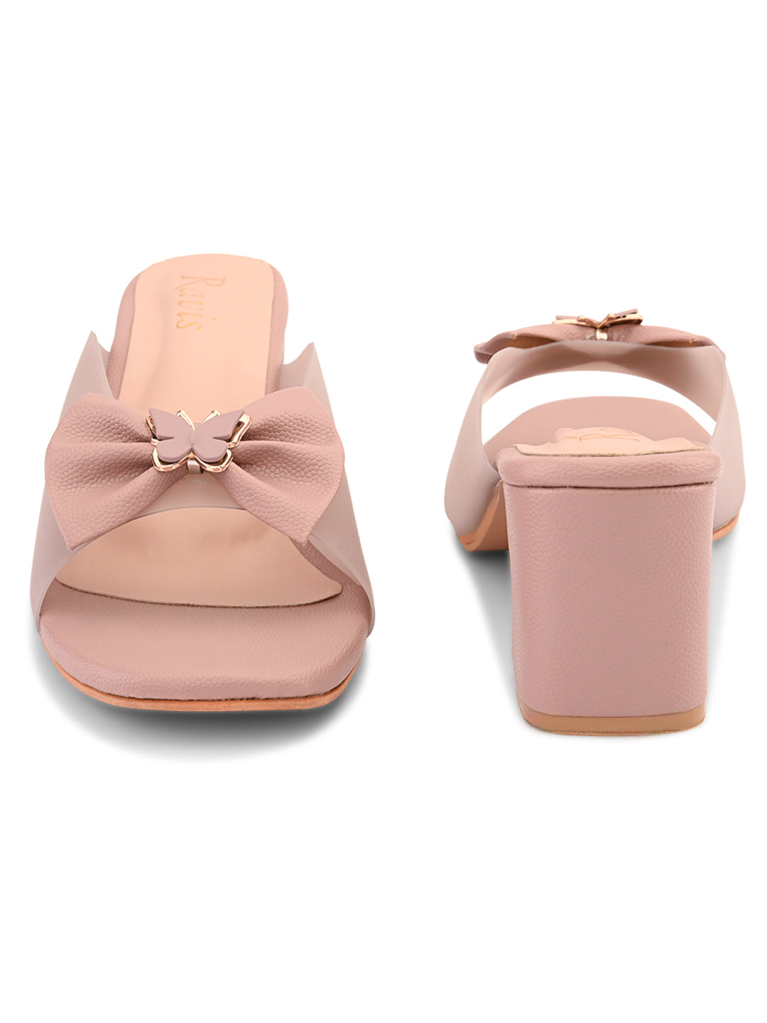 Ravis Transparent Bow Slip-On Heels ( Party & Office Wear)