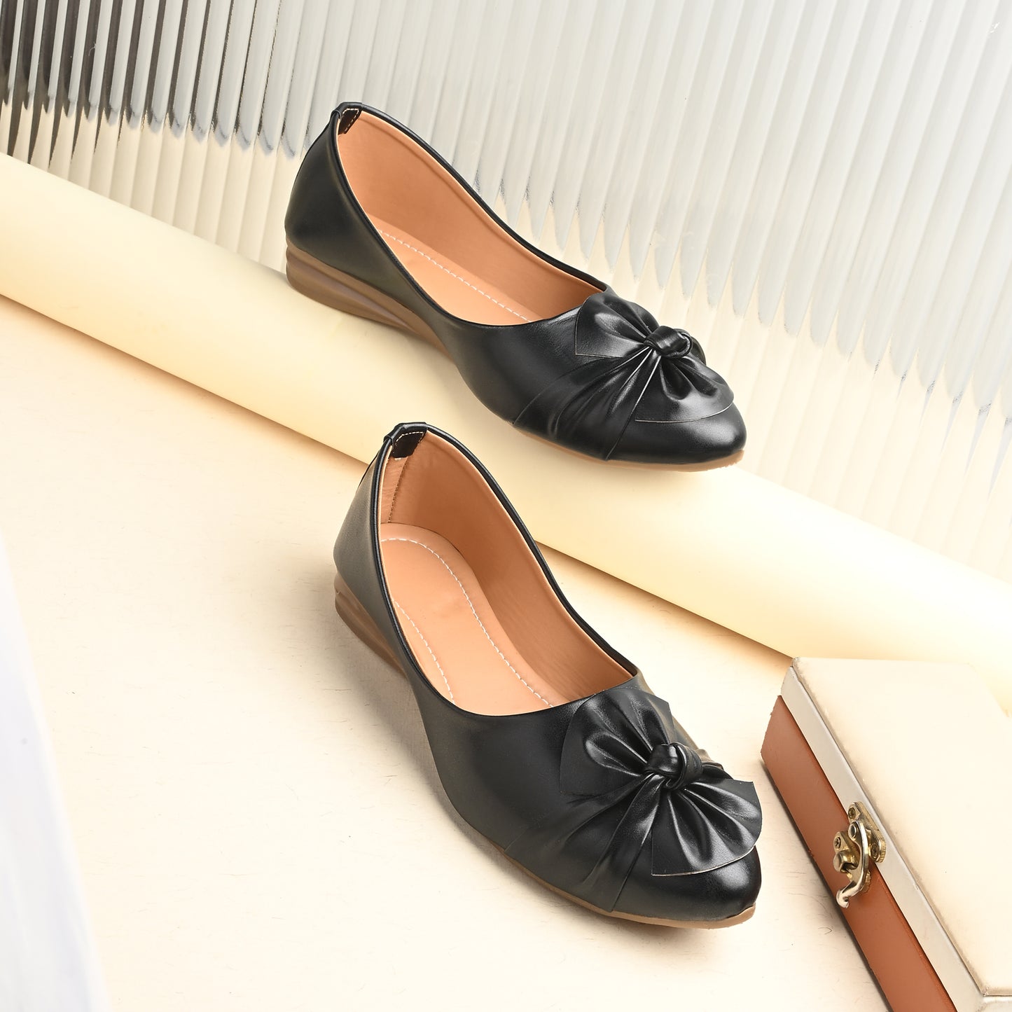 Ravis Bow Ballerina Flats – Soft Sole Daily Wear Slip-On Shoes for Women