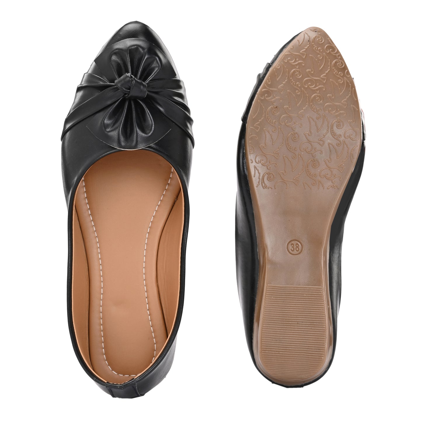 Ravis Bow Ballerina Flats – Soft Sole Daily Wear Slip-On Shoes for Women