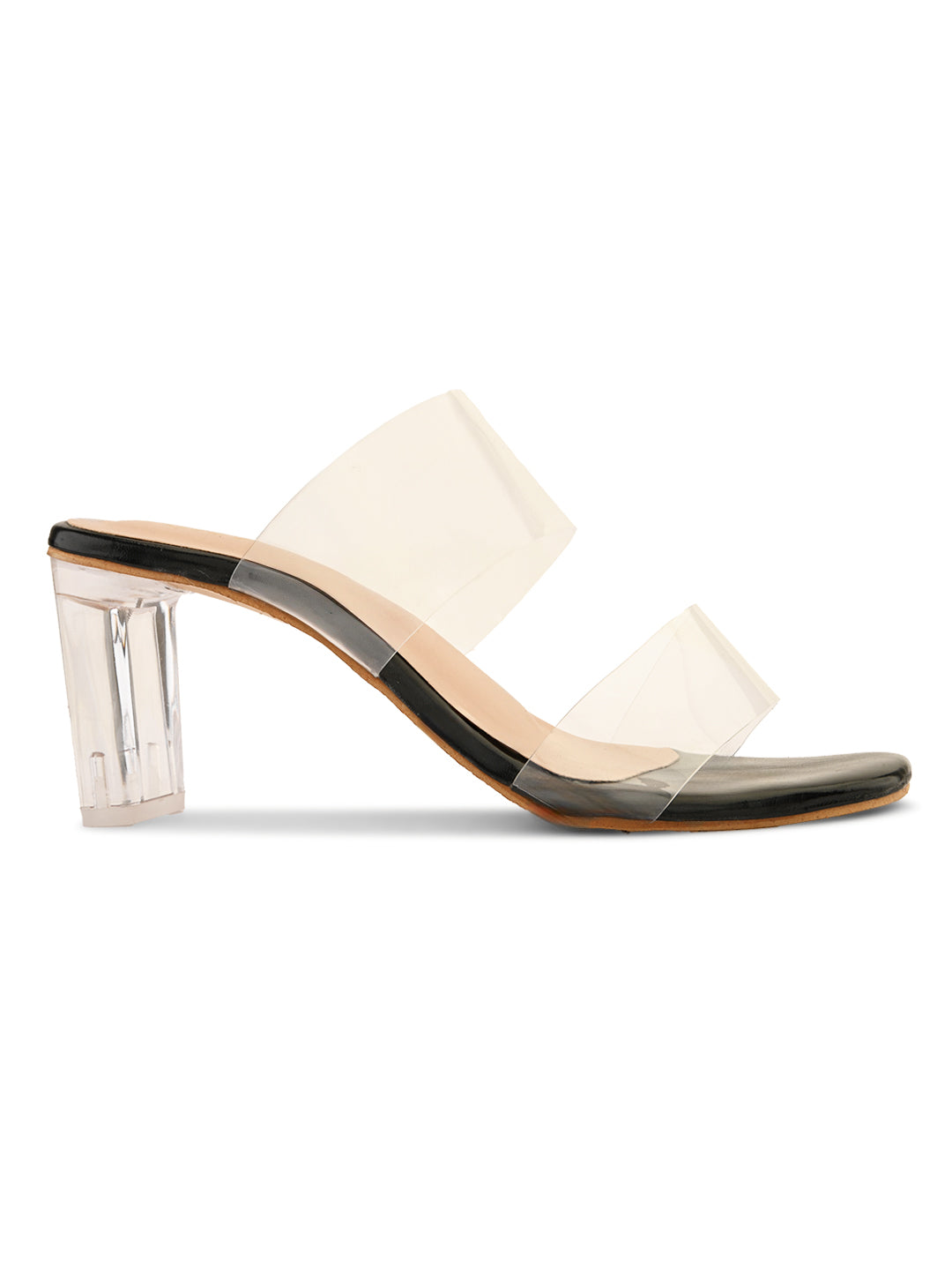 Ravis Transparent Block Heels for Women – Clear Strap | Party Wear Sandals