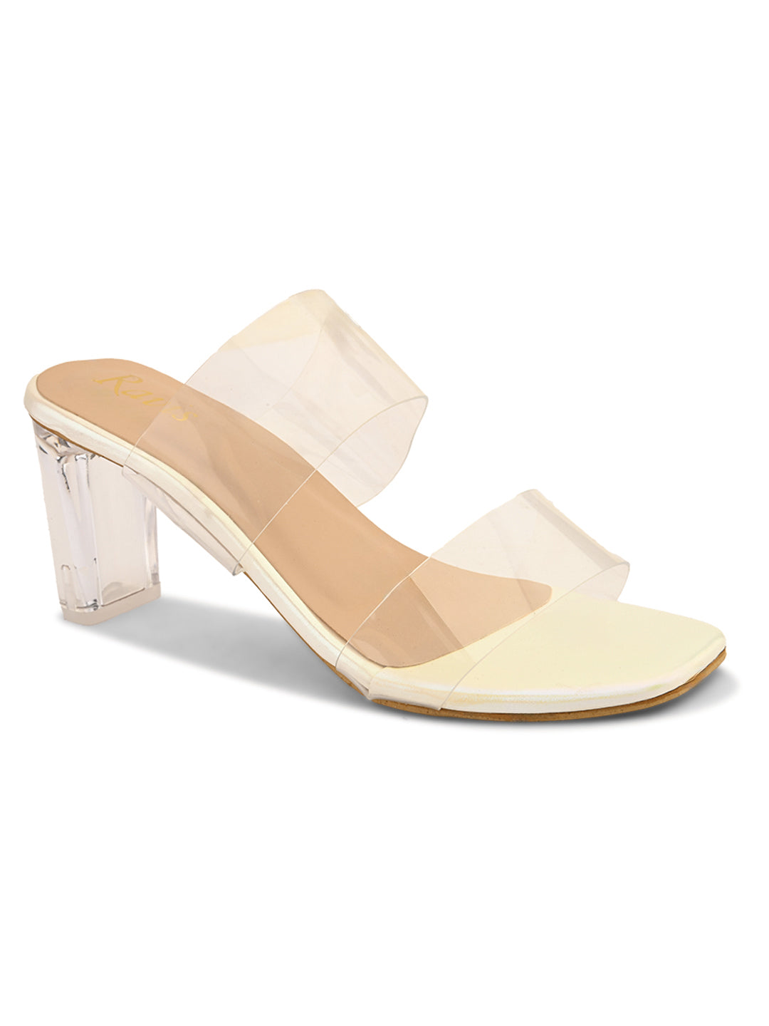Ravis Transparent Block Heels for Women – Clear Strap | Party Wear Sandals