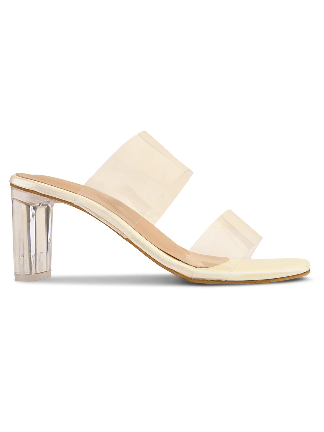 Ravis Transparent Block Heels for Women – Clear Strap | Party Wear Sandals