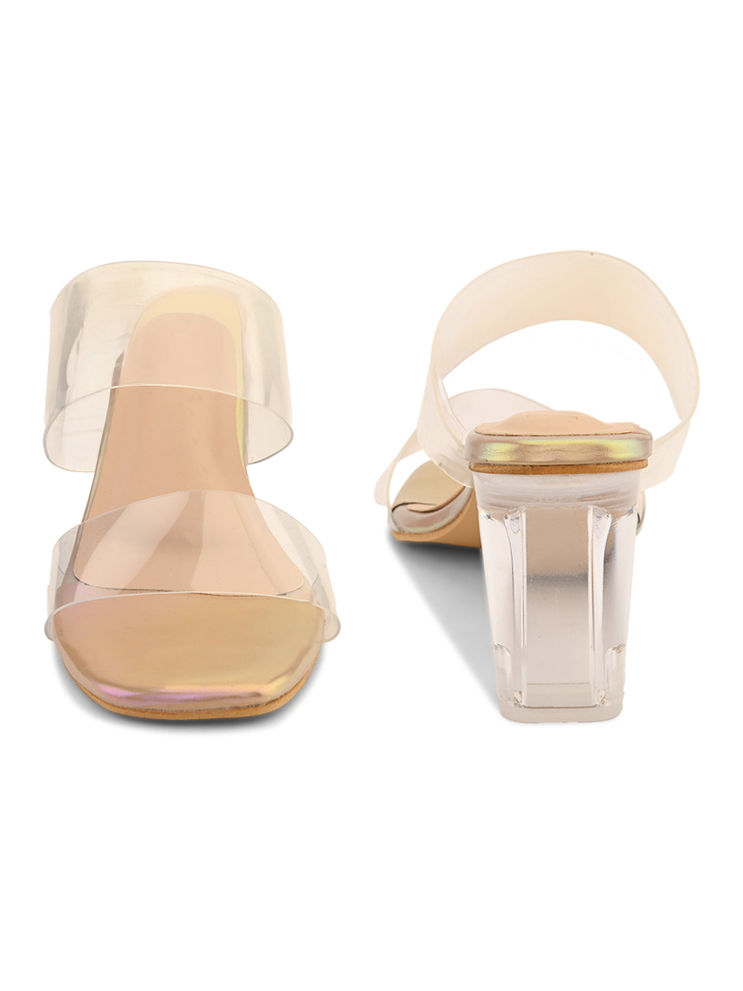 Ravis Transparent Block Heels for Women – Clear Strap | Party Wear Sandals