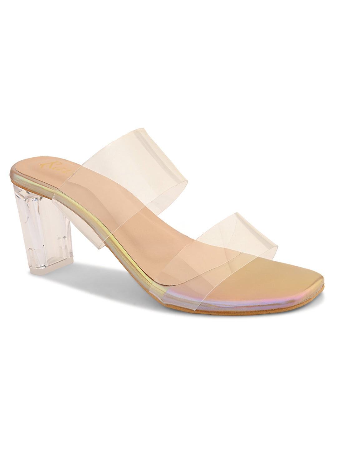 Ravis Transparent Block Heels for Women – Clear Strap | Party Wear Sandals