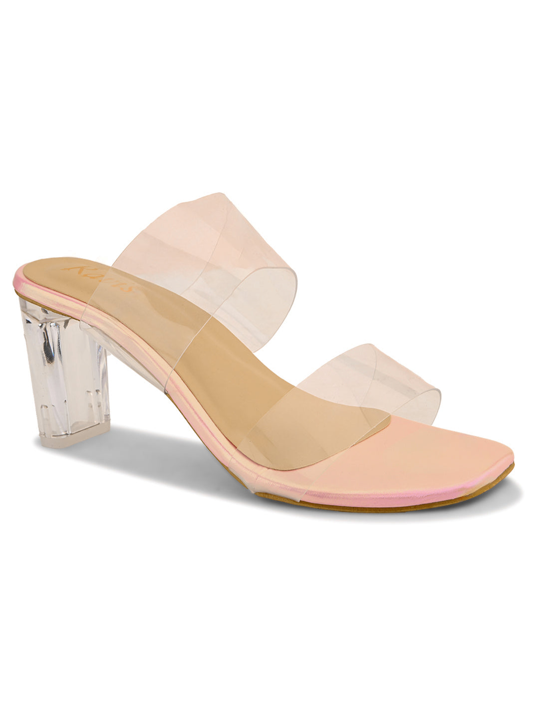 Ravis Transparent Block Heels for Women – Clear Strap | Party Wear Sandals